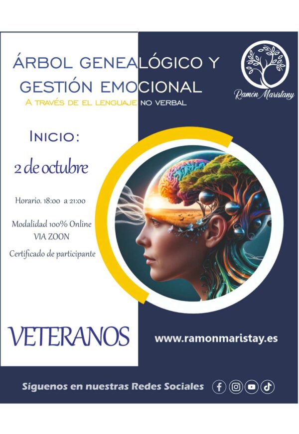 NUEVO CURSO - ÁRBOL GENEALÓGICO Y GESTIÓN EMOCIONAL (  VETERANOS )